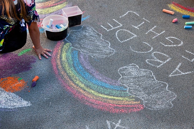 chalk play to learn letters in the alphabet
