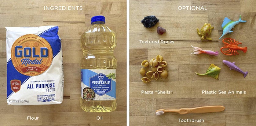 2 Ingredient “Sandy” Sensory Bin