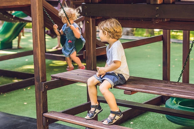 kids  vicarious learning at the park