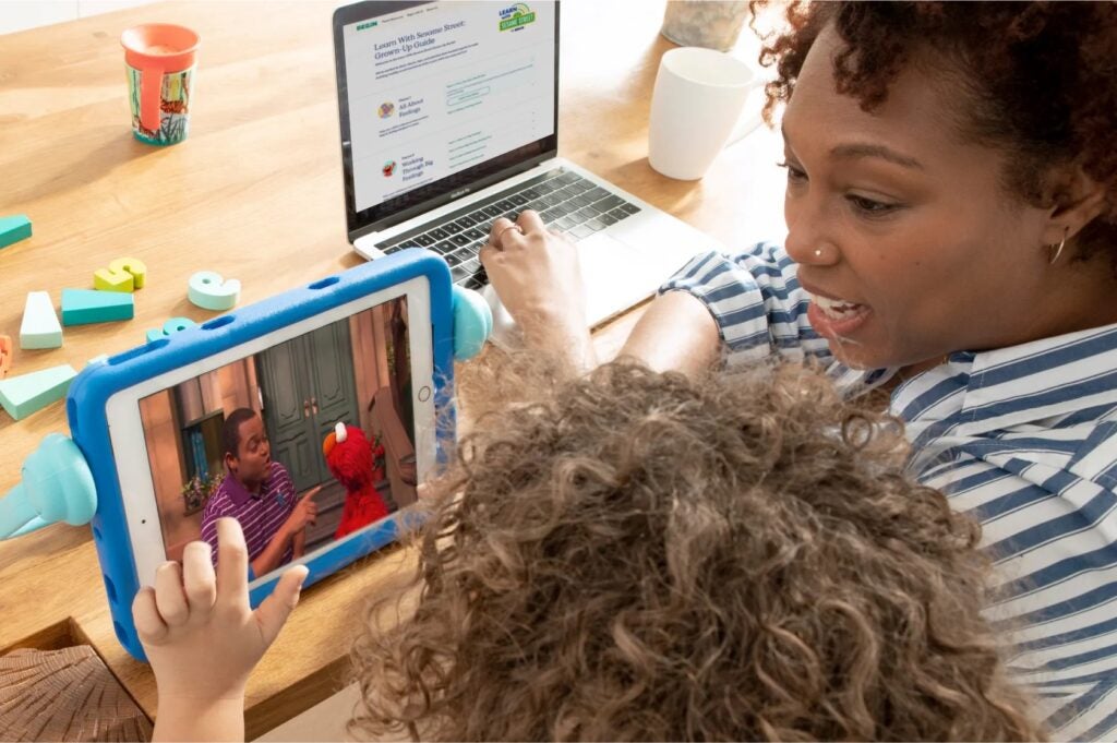 social emotional learning activities - educational shows on tablets