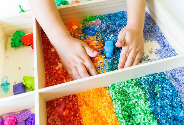 kindergarten activities - sensory box
