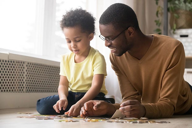 kindergarten activities - puzzling
